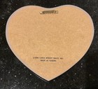 Vintage 1989 Wooden Heart Shaped Door Harp Instrument Floral Design 4 String