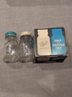 Mini Ball Mason Jar Salt   Pepper Shakers Set     Vintage Style Glass With Lids    