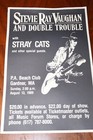 Stevie Ray Vaughan W stray Cats Concert Poster 1989 P a  Beach Club  Gardner Ma