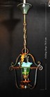 Chandelier Victorian Vaseline Glass Bronze  Copper  Brass  Gilt Metal C1835