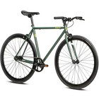 Avasta Bicicleta Fija De Una Sola Velocidad Con Verde 50 Con Freno De Mano Dual