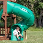 Backyard Discovery Tall Spiral Tube Slide - Right Exit  Green - Mounts To 5 F   