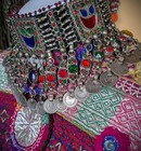 Kuchi Tribal Ceremonial Choker Afghan Crescent Motif Coins Vintage  20813 