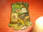 Vintage Match Holder With Striker Tin Litho Hunter Tobacc0 Advertising 7 1 2 