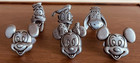 Vtg  Disney Drawer Pull Cabinet Knobs Lot Of 6 Mickey Minnie Goofy Donald Eeyore