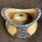 Wood Turned Bowl Natural Edge W  Knots Signed By Artist From Kentucky Rustic