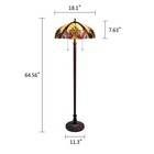 Chloe Lighting Adia Tiffany-style Dark Bronze 2-light Victorian Floor Lamp   