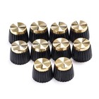 10pcs set Guitar Amp Knobs Black With Gold Cap Fits Marshall Amplifier Us Ship