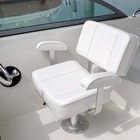 Northcaptain Pontoon Captain Bucket Seat With Armrest white white Piping