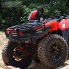 Dual Wide 8  Led Headlights For 2014  Honda Rancher  Foreman  Rubicon  black 