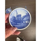 Royal Copenhagen Denmark Blue White Hanging Plates Mini Porcelain Wall Plaques