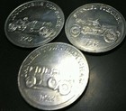 A Set Of 3 Vintage 1907 8 22    Sunoco   Dx Gasoline Antique Car Coins 