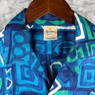 Vintage Hawaii Mens Shirt Sun Dek Of Hawaii Mens 1960 s Size Medium Aloha Blue