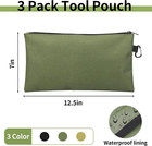 3 Pack Tool Bag Zipper Pouch  Premium Tool Pouch  Utility Multipurpose Storage O