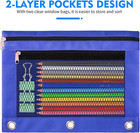 Gioriches Pencil Pouch For 3 Ring Binder - 3 Pack Zippered Pencil Pouches With T