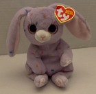 Ty Beanie Bellies Hyacinth Bunny Rabbit Purple Polka Dots 6  Easter Plush