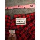 Palmetto s Plaid High Waisted Shorts Red Black Checkered Pleated V-notch 26 90s