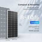 Renogy Solar Panel 2pcs 100 Watt 12v Monocrystalline Pv Off-grid Power Module