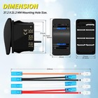 Momentary Rocker Switch Waterproof  on -off- on  3 Position Rocker Switch 12v 20