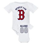 Boston Red Sox Baby Custom Made Personalized Newest   Fan Jersey Style Bodysuit