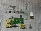 Vintage John Deere Farm Tractor Shirt Mens Large Heather Gray Layered Heavy Usa