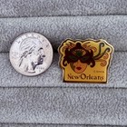 New Orleans Louisiana Mardi Gras Face Mask Souvenir Travel Pin Pinback  63142