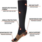  3 Pairs  Copper Compression Socks 20-30mmhg Graduated Support Mens Womens S-xxl
