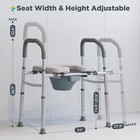 Bedside Commode For Seniors 400 Lbs Weight Capacity  16 5 Inch Large Soft Seat