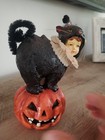 Kitty Cat Halloween Pumpkin Baby In Costume  Decor  6 5 