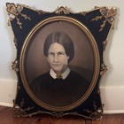 Antique 19th C Victorian Ornate Gilt Frame   Original Portrait Large Wall Art