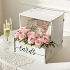 White Pvc Wedding Card Box Lock Lid Money Gift Box Birthday Party Decor