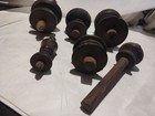 6 Vintage Mahogany Wood Finials Victorian Furniture Accents 