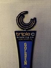 New  Rare Triple C Brewery Beer Tap Handle     Golden Boy Ale     12        Charlotte Nc