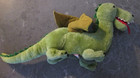 Vintage Dakin Green Plush Winged Dragon Stuffed Animal Fire Breathing 24  1980s