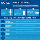 Carex E-z Lock Raised Toilet Seat With Handles  5  Toilet Seat Riser With Arms 