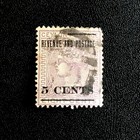 Ceylon 1885 1890-5c Overprinted On  8c Revenue Stamp-queen Victoria-used