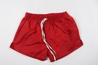 Nos Vintage 90s Youth Large Lined Nylon Running Jogging Soccer Shorts Red Blank