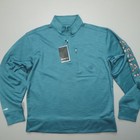 Ariat Men s Team Logo 1 4 Zip Technical Fleece Sweatshirt Mallard Blue Nwt