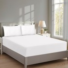 King Size Milky White 100  Cotton Fitted Sheet Only Percale 16 Inch Deep Pocket