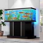 Heavy Duty 55-75 Gallon Fish Tank Stand With Power Outlet   Storage  Black