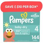 Pampers Baby Dry Diapers Size 4  144 Count  select For More Options 