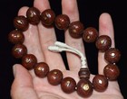 Tibetan Old Antique Phoenix Eye Bodhi Seeds Bracelet Prayer Beads Mala Rosary