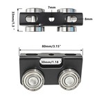 Yovxkan 4 Wheel Trolley Assembly Rollers  Upgraded Load   Stable Black 2 Pack