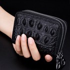 Rfid Blocking Credit Card Holder Women Genuine Leather Zip Around Small Wallet