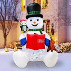 7ft Inflatable Christmas Snowman  Built-in White Leds Christmas Blow Up Yard    
