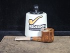 Unsmoked  Corey  abb  Brown Castello 55 Shape Smooth Pot W  Horn Artisan Pipe
