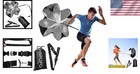 Running Speed Training Parachute 56 Inch Black Resistance Chute With Carry Bag