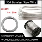Wire Diameter 0 1-3 0mm 304 Stainless Steel Wire Diy crafts   More Select Length
