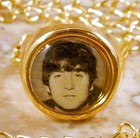 John Lennon Adjustable Ring On A Necklace  Beatles