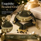 Beaded Kiss Lock Keychain Pouch With Toad Design Cute Mini Bag For Earbuds Rings